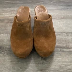 Suede UGG clogs